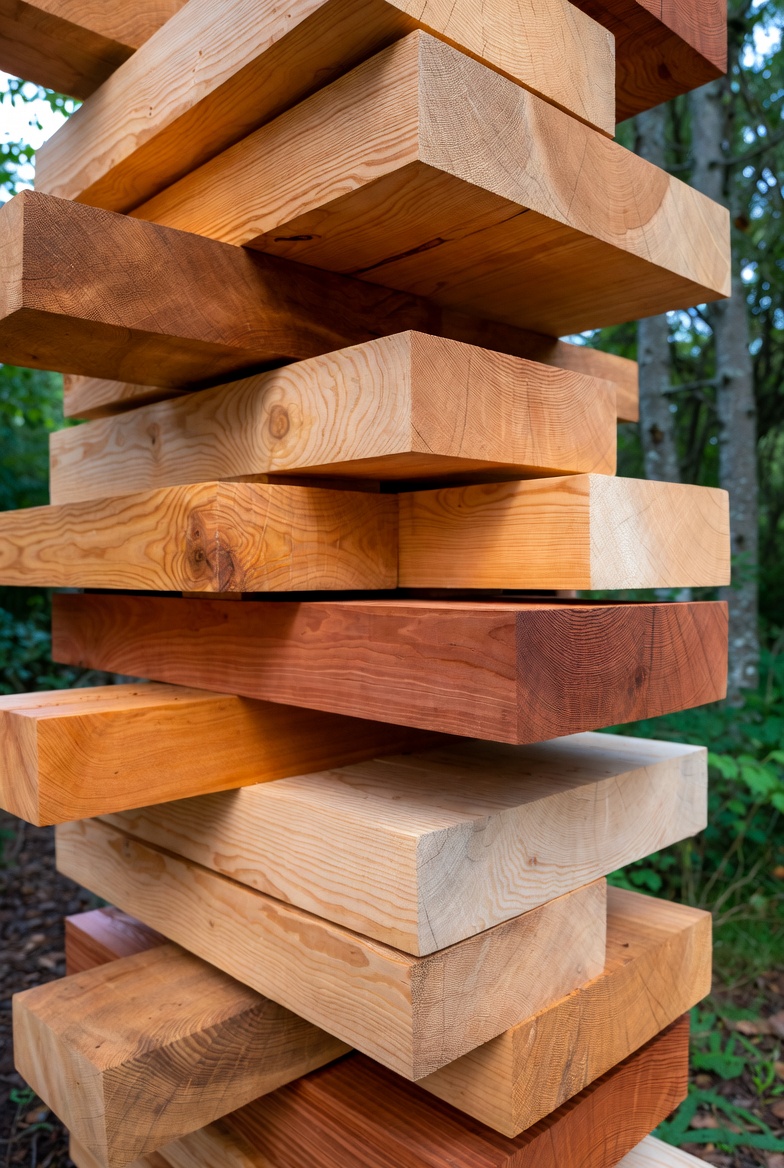 High quality stacked timber
